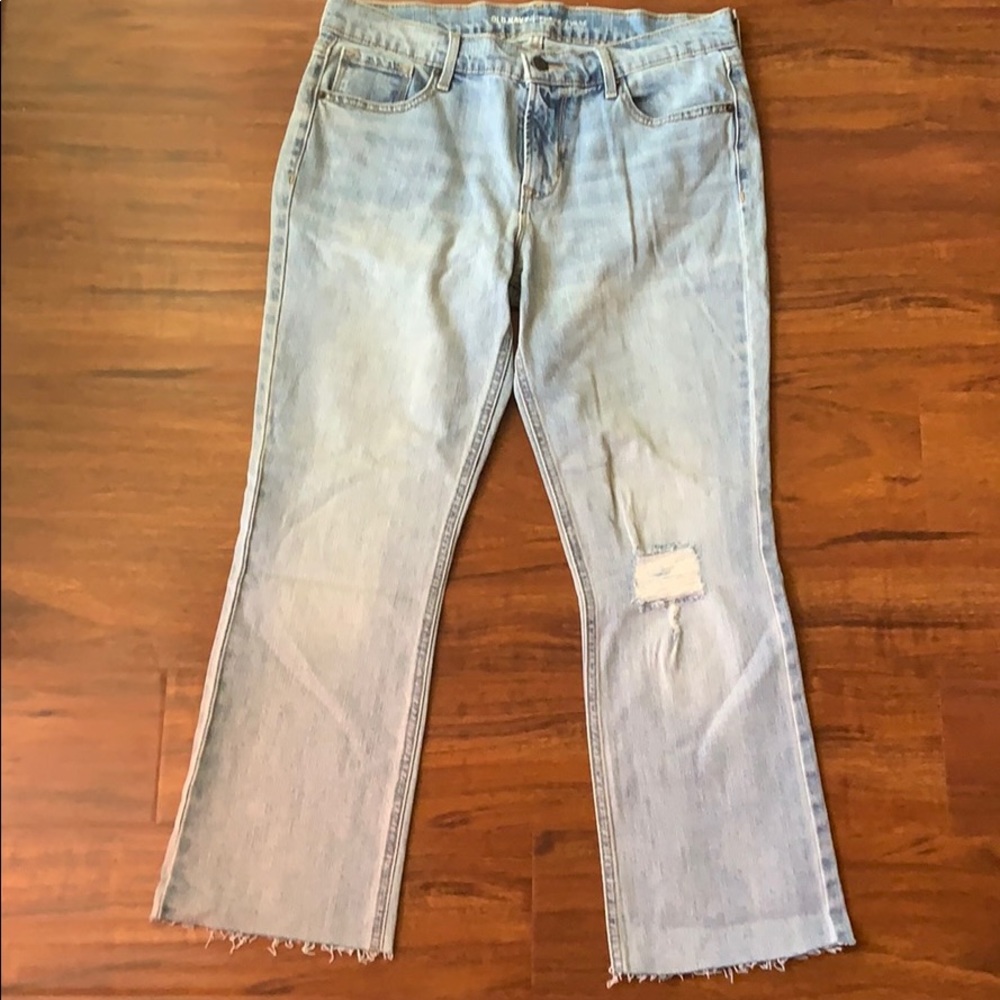 Woman’s Old Navy Jeans Flare Fit Cut Offs